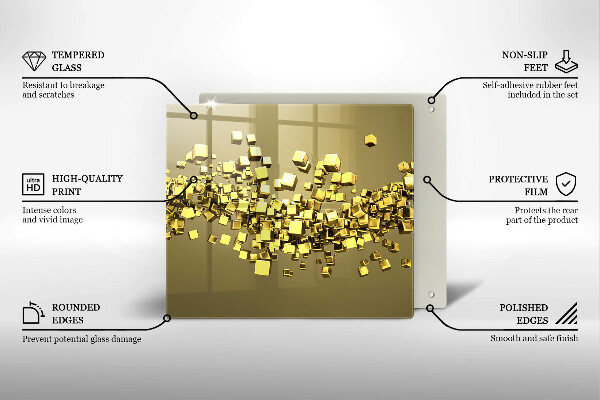 Tábua protetora Geometria 3D abstrata