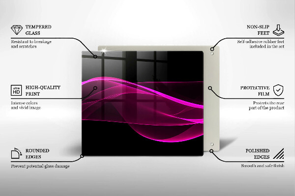 Protetor placa de indução Abstração rosa