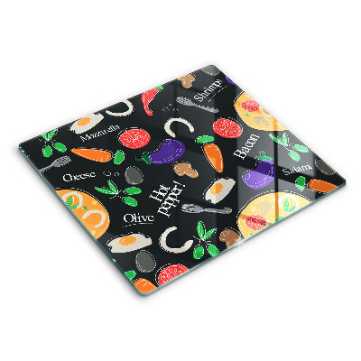 Protetor placa indução Ilustração de alimentos