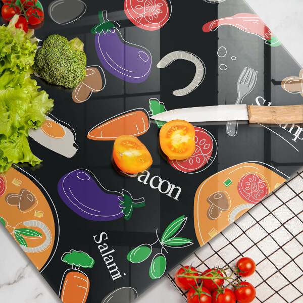 Protetor placa indução Ilustração de alimentos