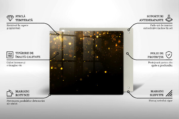 Protetor placa indução Glitter dourado