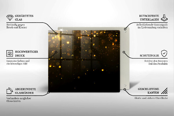 Protetor placa indução Glitter dourado