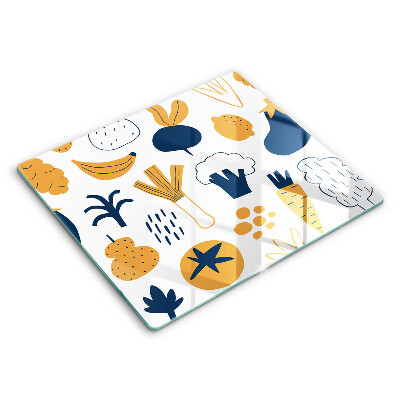 Protetor placa indução Ilustração de alimentos