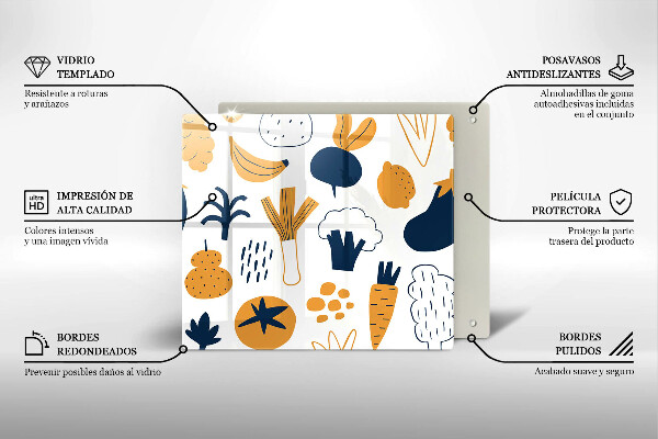 Protetor placa indução Ilustração de alimentos