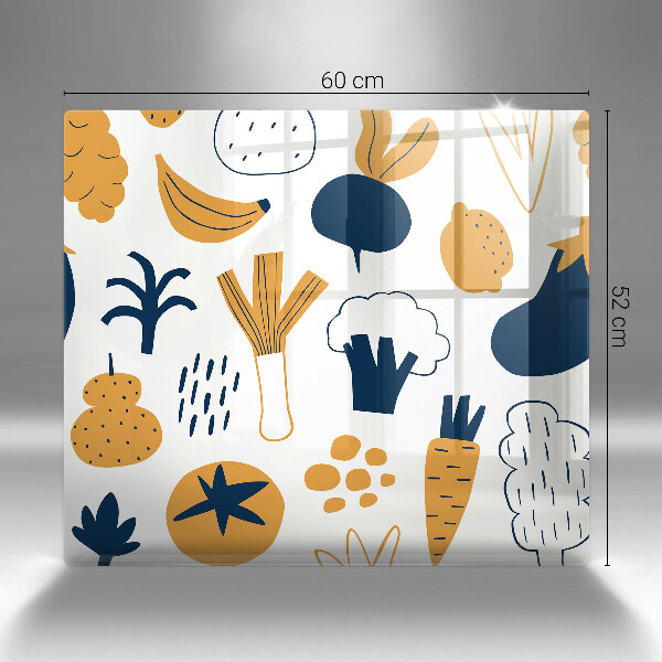 Protetor placa indução Ilustração de alimentos