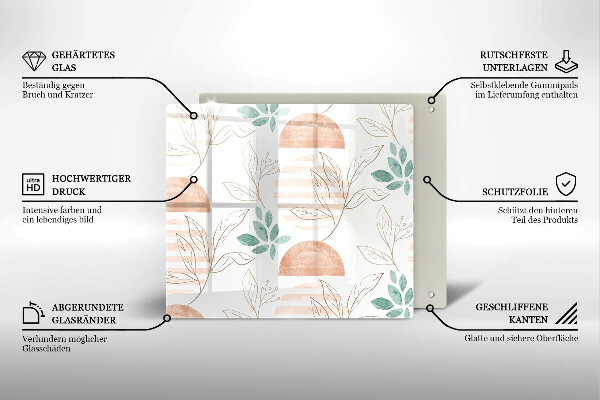 Tábua protetora Padrão de folha Boho