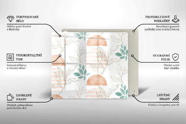 Tábua protetora Padrão de folha Boho