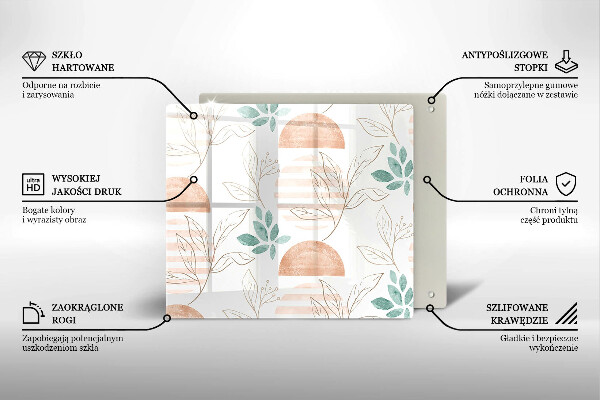 Tábua protetora Padrão de folha Boho