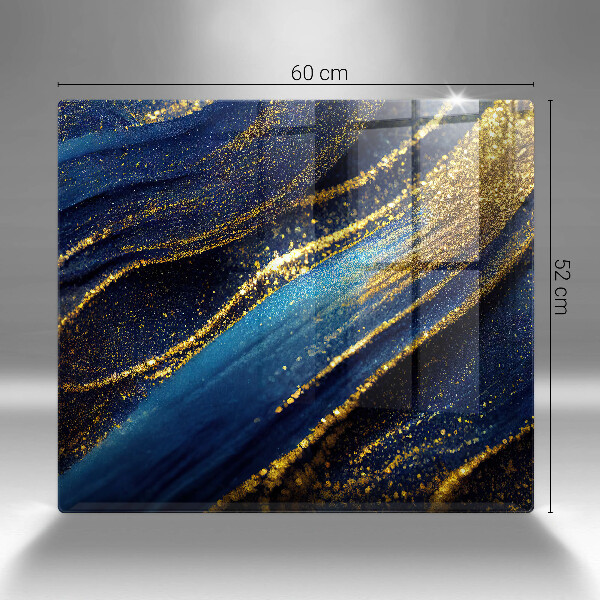 Protetor placa indução Abstração azul marinho