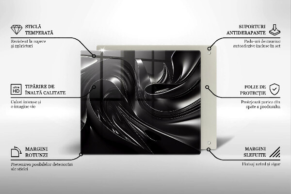 Tábua protetora Abstração massa negra
