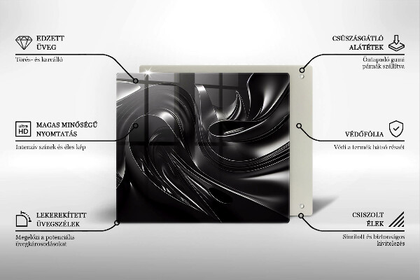 Tábua protetora Abstração massa negra