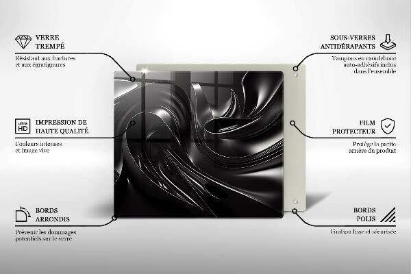 Tábua protetora Abstração massa negra