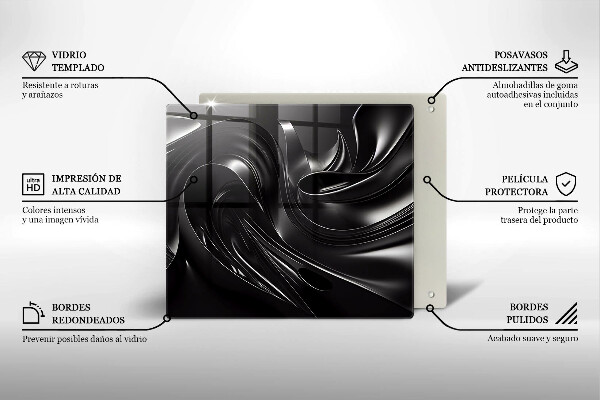 Tábua protetora Abstração massa negra