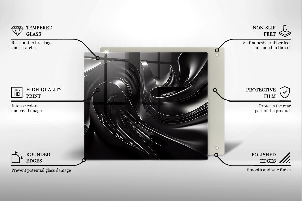 Tábua protetora Abstração massa negra