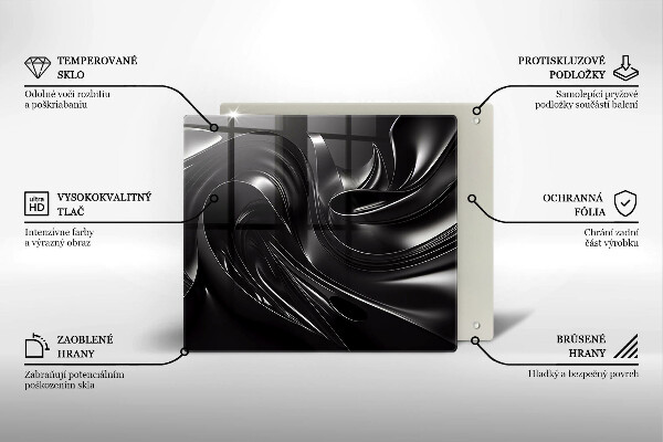 Tábua protetora Abstração massa negra