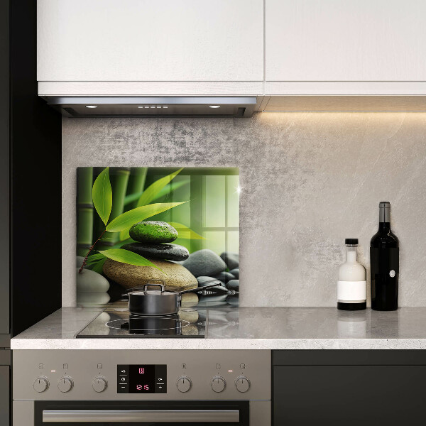 Protetor placa indução Pedras de bambu zen