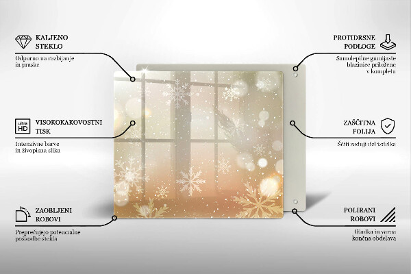 Protetor placa indução Flocos de neve