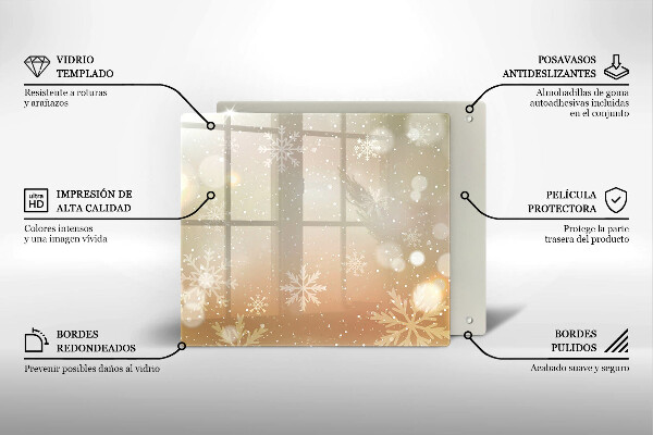 Protetor placa indução Flocos de neve