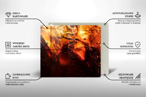 Tábua protetora Bebida de cola com gelo