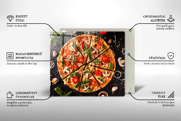 Protetor placa indução Pizza com cogumelos