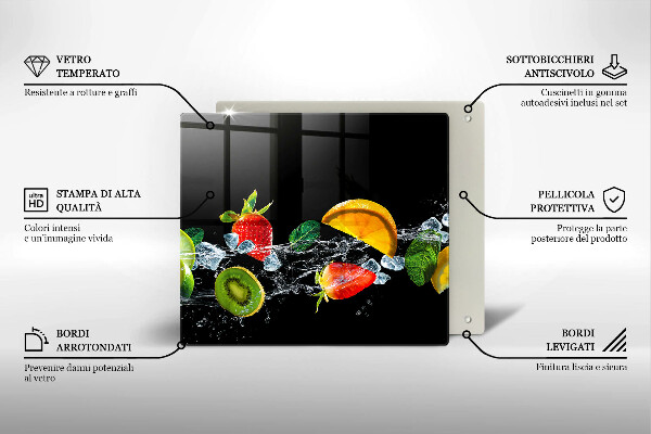 Protetor placa de indução Fruta na água