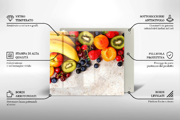 Protetor placa indução Frutas de Natal