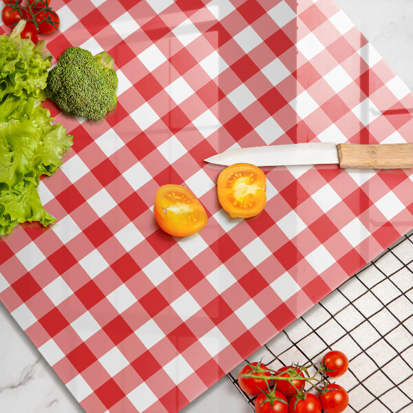 Tábua protetora Xadrez vermelho e branco
