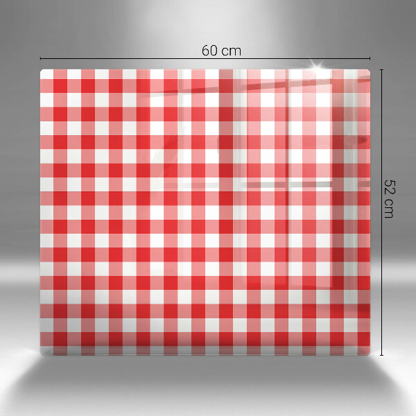 Tábua protetora Xadrez vermelho e branco