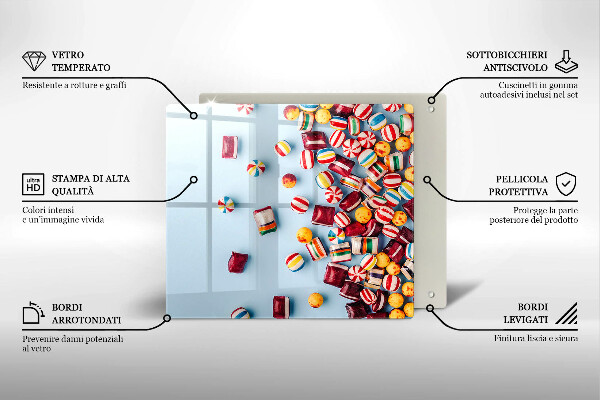 Protetor placa de indução Doces coloridos