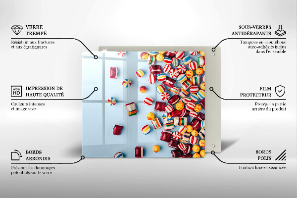 Protetor placa de indução Doces coloridos