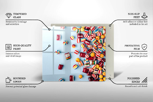 Protetor placa de indução Doces coloridos