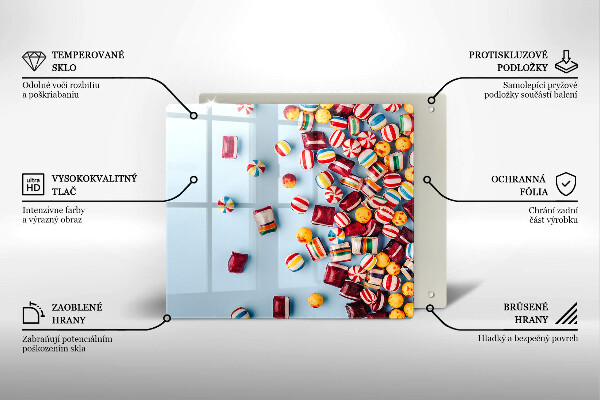 Protetor placa de indução Doces coloridos