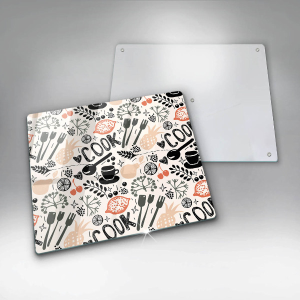 Protetor placa indução Motivo de cozinha de desenho animado