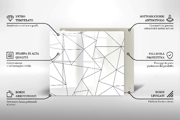 Tábua protetora Triângulos brancos