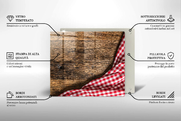 Protetor placa de indução Mesa de madeira