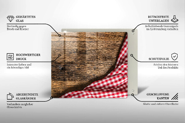 Protetor placa de indução Mesa de madeira