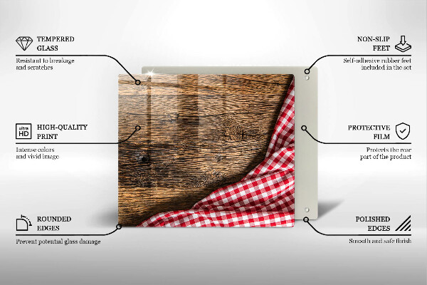 Protetor placa de indução Mesa de madeira