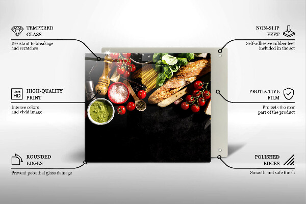 Protetor placa indução Ingredientes e especiarias italianas