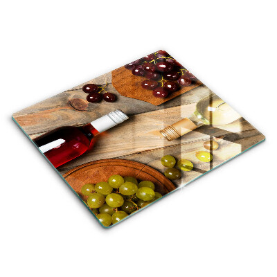 Protetor placa de indução Garrafas de vinho e uvas