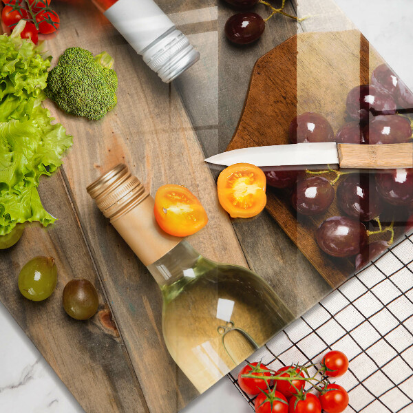 Protetor placa de indução Garrafas de vinho e uvas