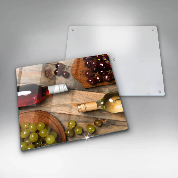 Protetor placa de indução Garrafas de vinho e uvas