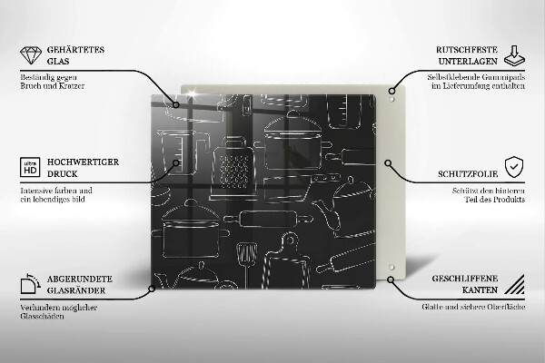 Tábua protetora Acessórios de cozinha de desenho animado
