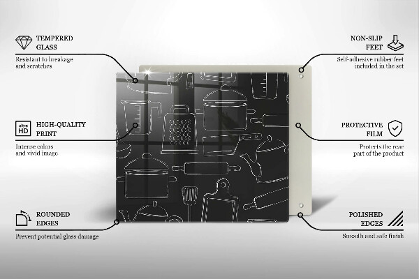 Tábua protetora Acessórios de cozinha de desenho animado