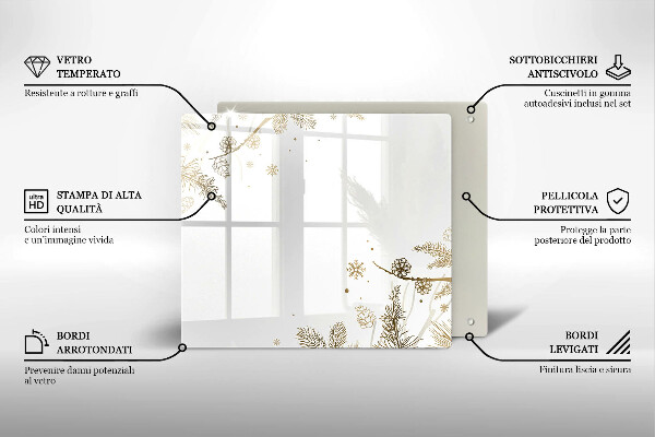 Protetor placa de indução Decorações de inverno