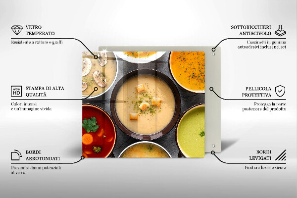 Protetor placa de indução Sopas coloridas