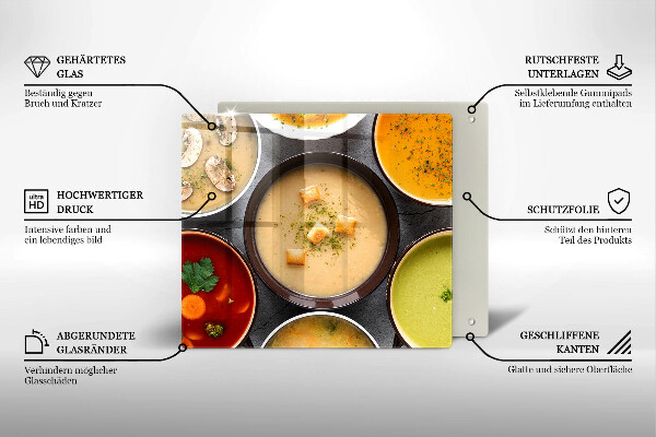 Protetor placa de indução Sopas coloridas