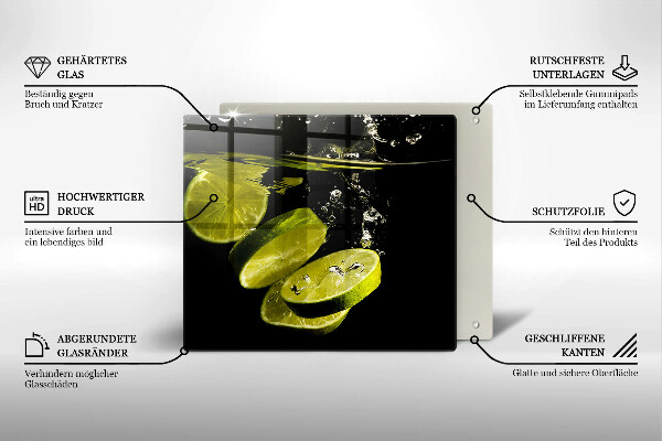 Tábua protetora Limões na água