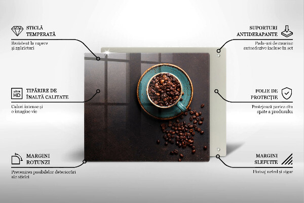 Protetor placa de indução Uma xícara de grãos de café