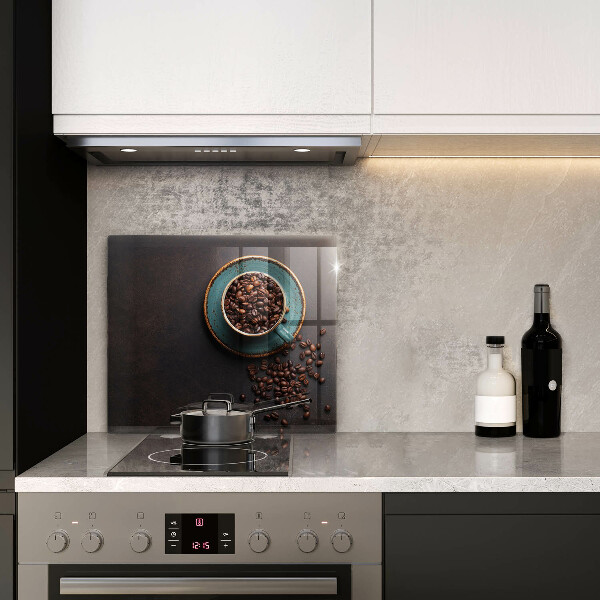 Protetor placa de indução Uma xícara de grãos de café