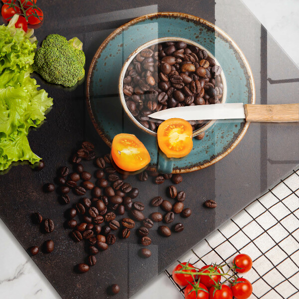 Protetor placa de indução Uma xícara de grãos de café